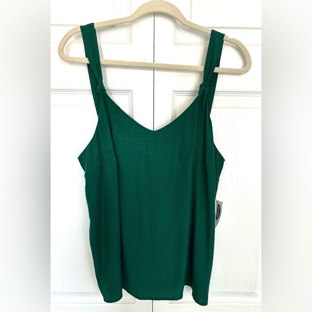 NWT Old Navy Victorian Jade Textured-Dobby Ladies Cami Tank Top-Size Large